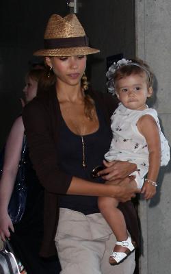 Jessica Alba with Honor Marie At LAX Airport
